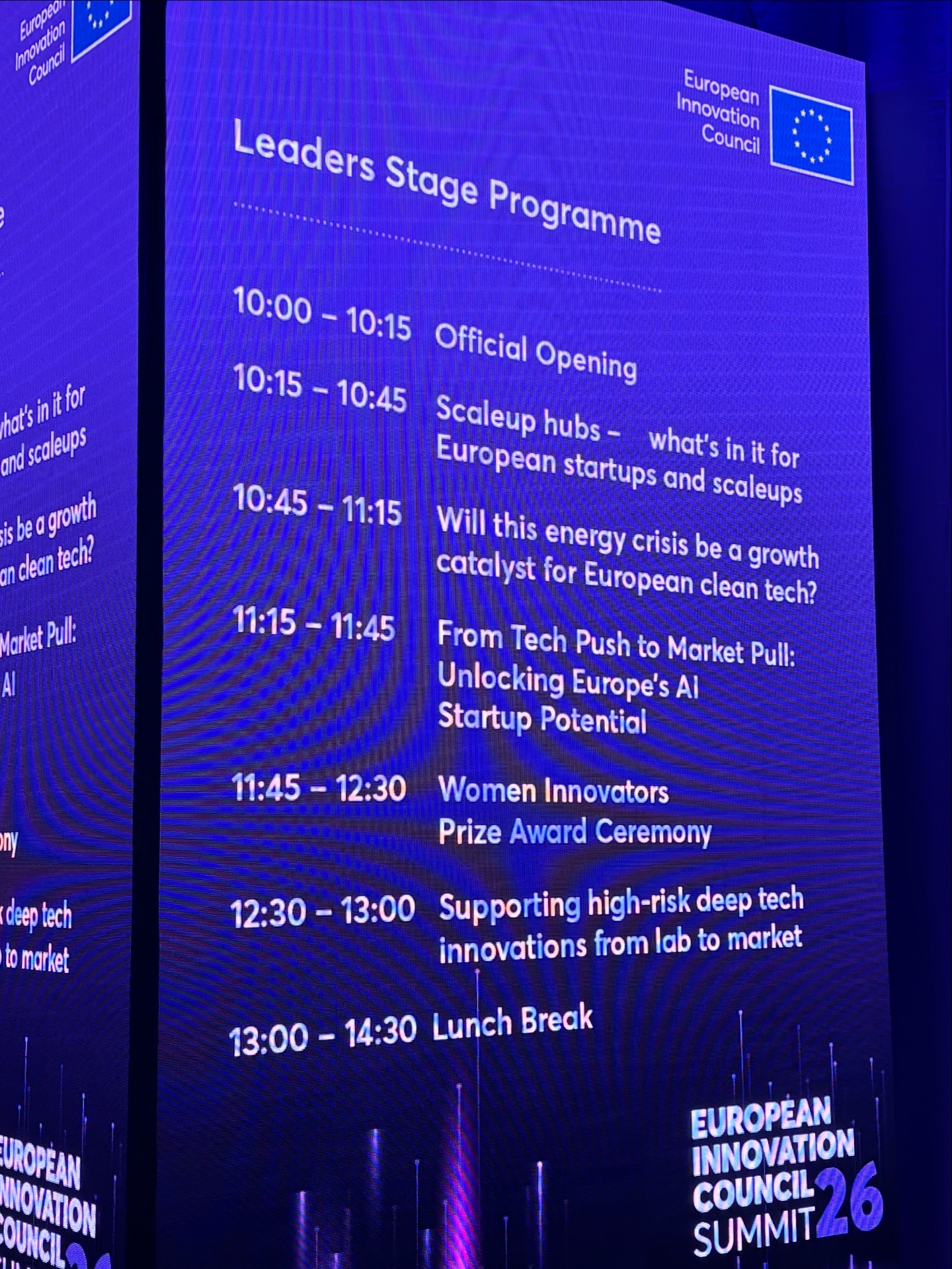 Agenda of 2026 EIC Summit, Day 2.
