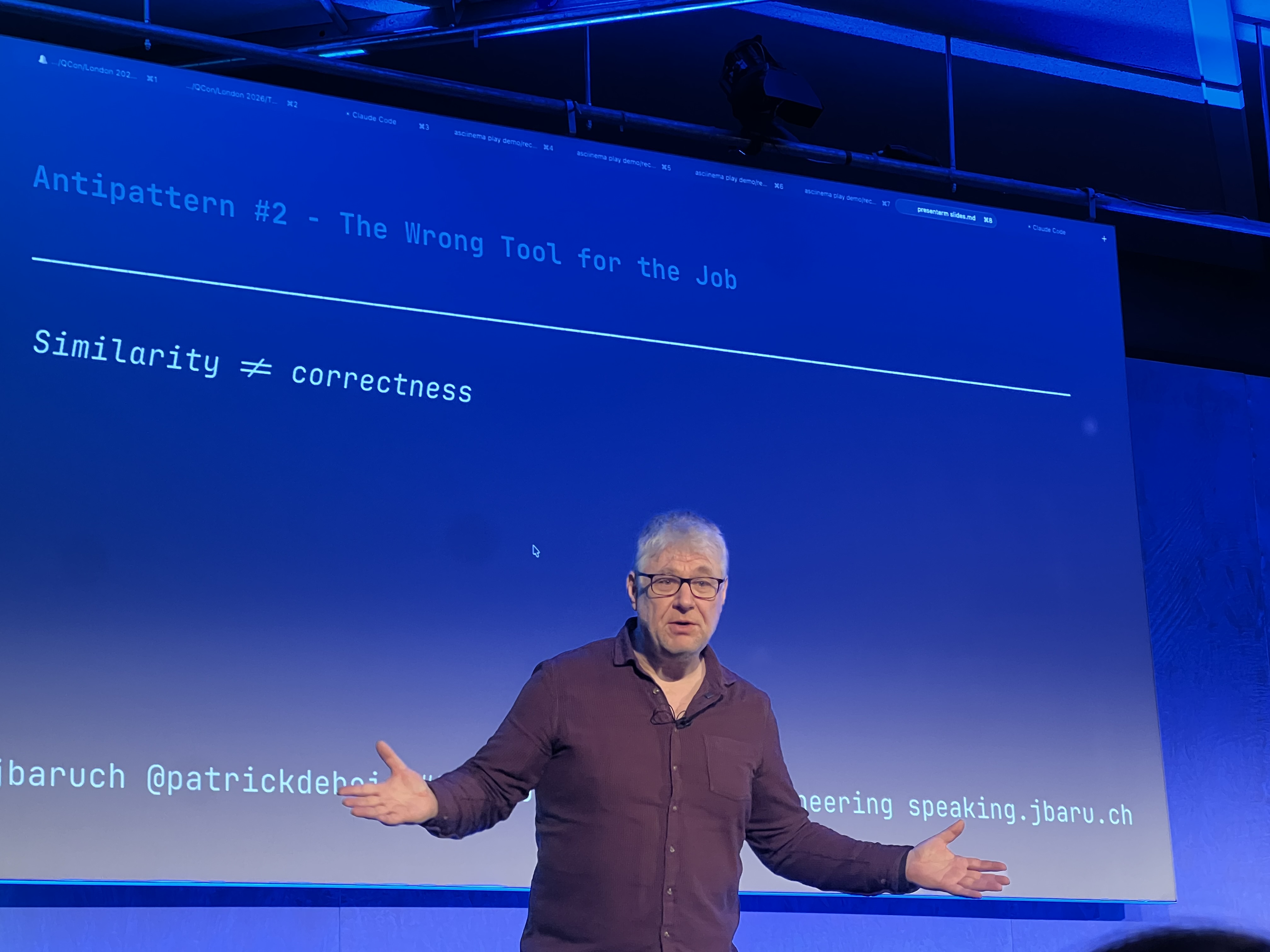 Patrick Debois on stage at QCon London 2026